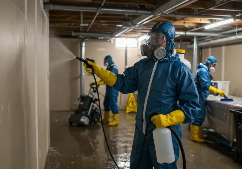 Basement Sanitization and Antimicrobial Treatment process in Dauphin Island, AL