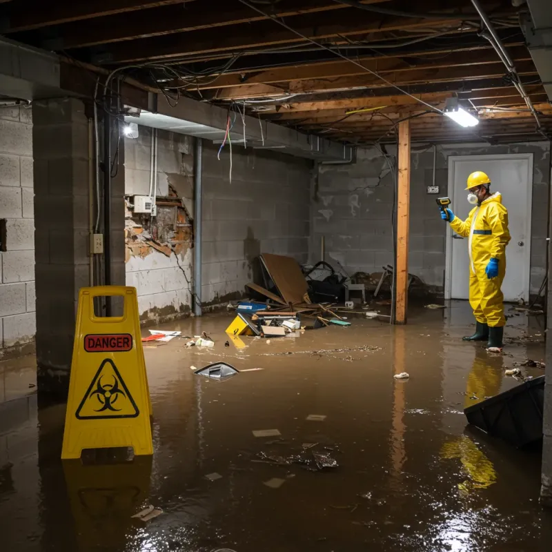 Flooded Basement Electrical Hazard in Dauphin Island, AL Property